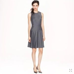 J.Crew Pleated stretch flannel dress